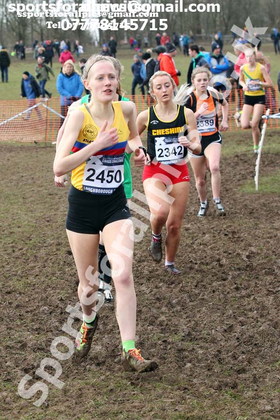 Womens under-20s, 2020 British Athletics Inter Counties Cross Country Champs., Prestwold Hall, Loughborough. Photo: David T. Hewitson/Sports for All Pics